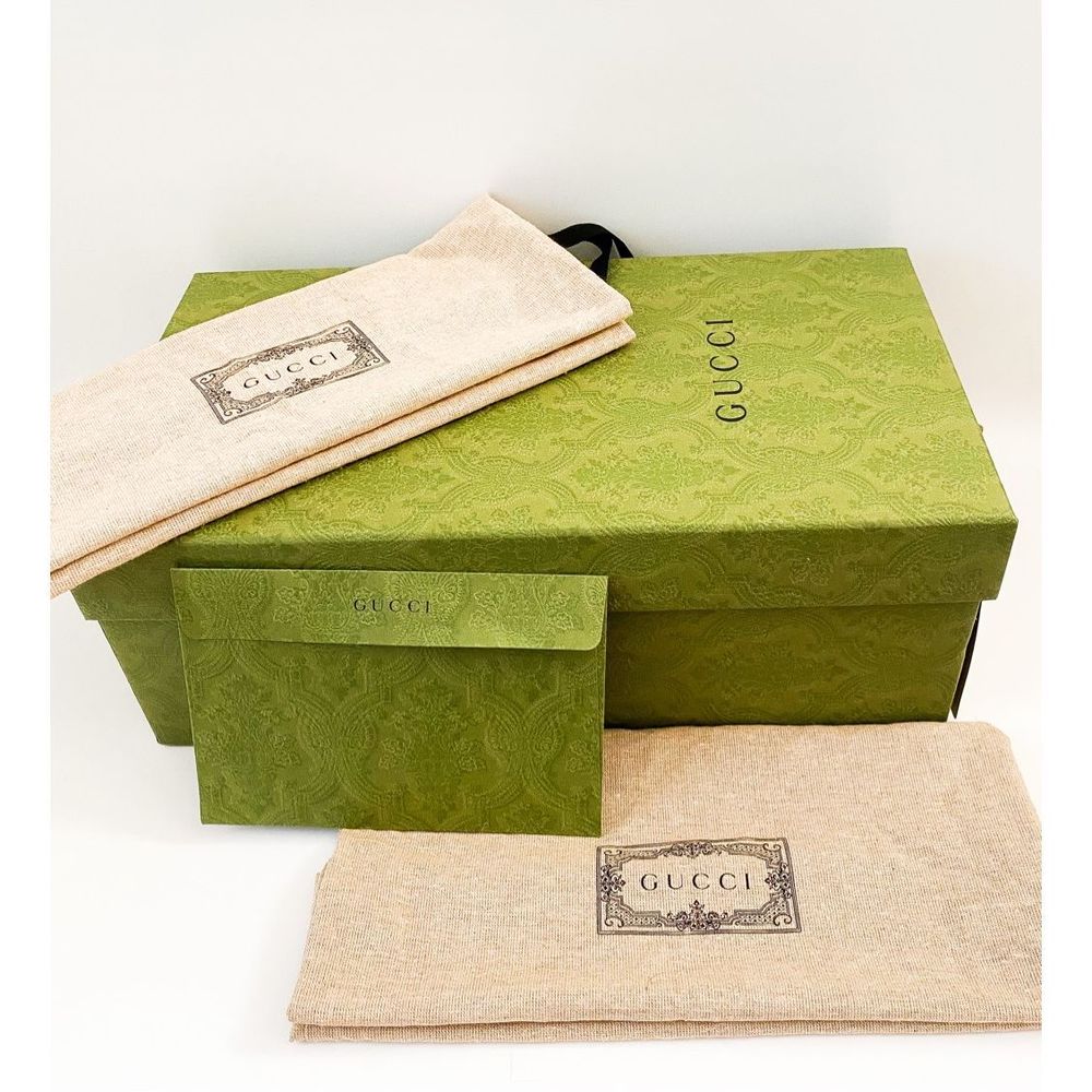 Gucci Loafers Lug Sole Chunky Black Leather Horsebit Size 37.5, 7.5 - Picture 13 of 14